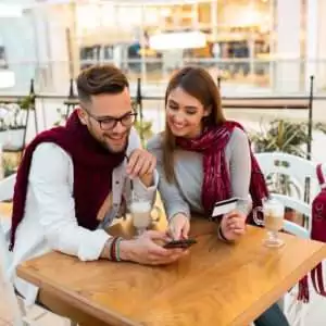 A Couple Buying Something Nice For The Holidays