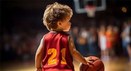 Pre K Child Playing Basketball 550x300