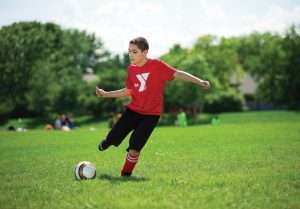 Soccer Playyer Kicking