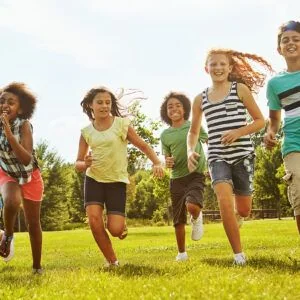Summer Day Camp 2 Happy,Children,,Diversity,And,Running,With,Friends,In,Nature,For